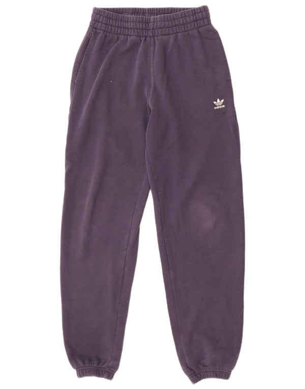 Adidas Womens Tracksuit Trousers Joggers UK 6 XS  Navy Blue Cotton