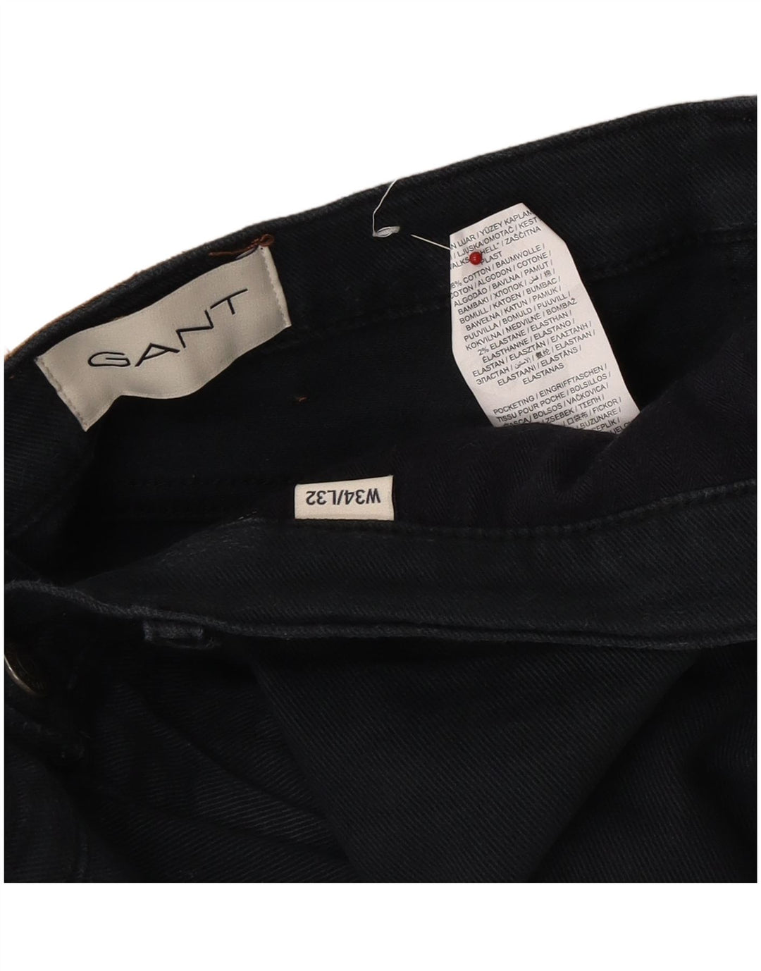 Gant Mens Slim Jeans W34 L32 Navy Blue Cotton