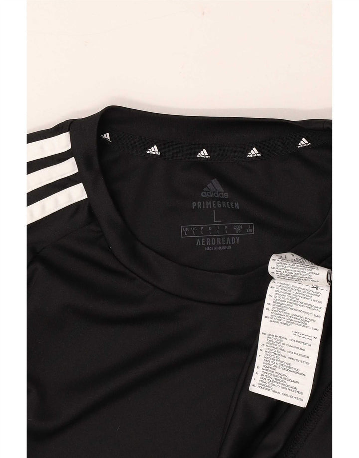 Adidas Mens Aeroready T-Shirt Top Large Black Polyester