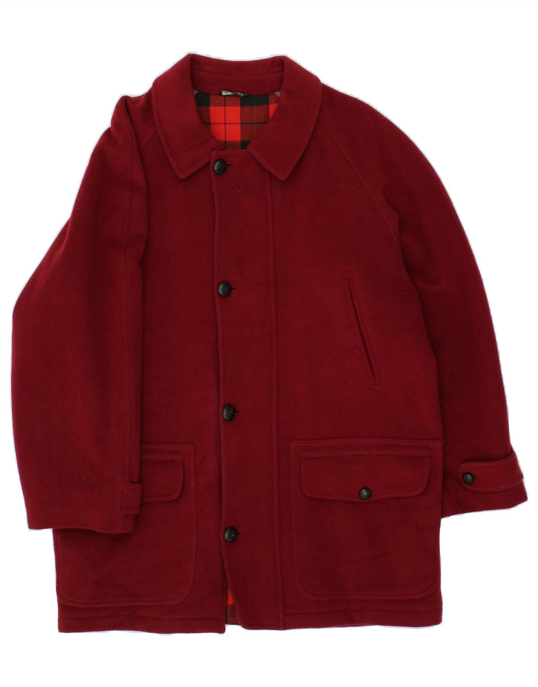 VINTAGE Mens Overcoat IT 50 Large Red