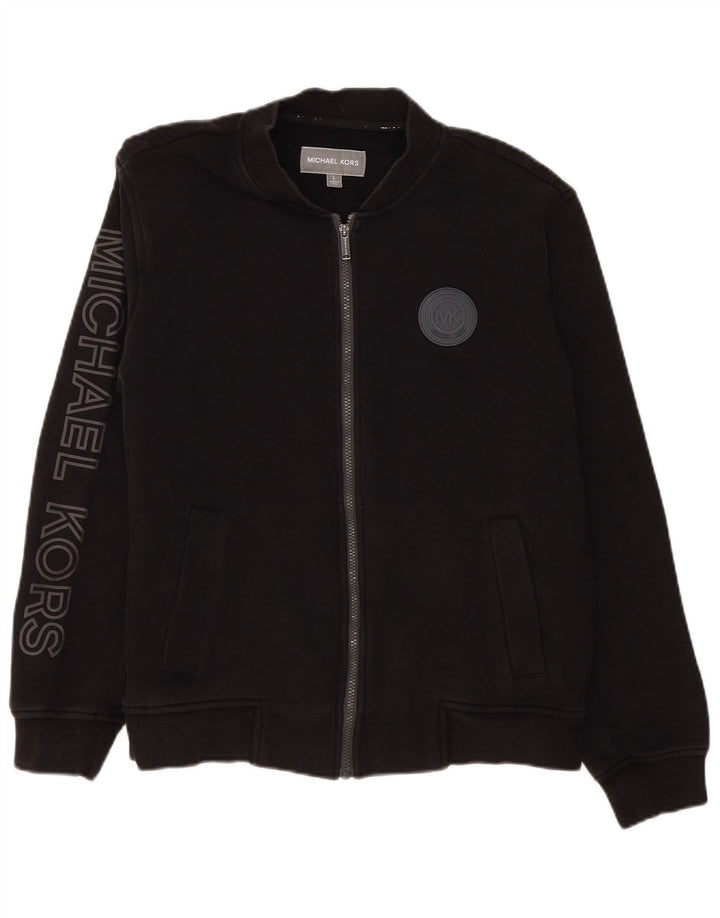 Michael Kors Mens Graphic Tracksuit Top Jacket Large Black Cotton