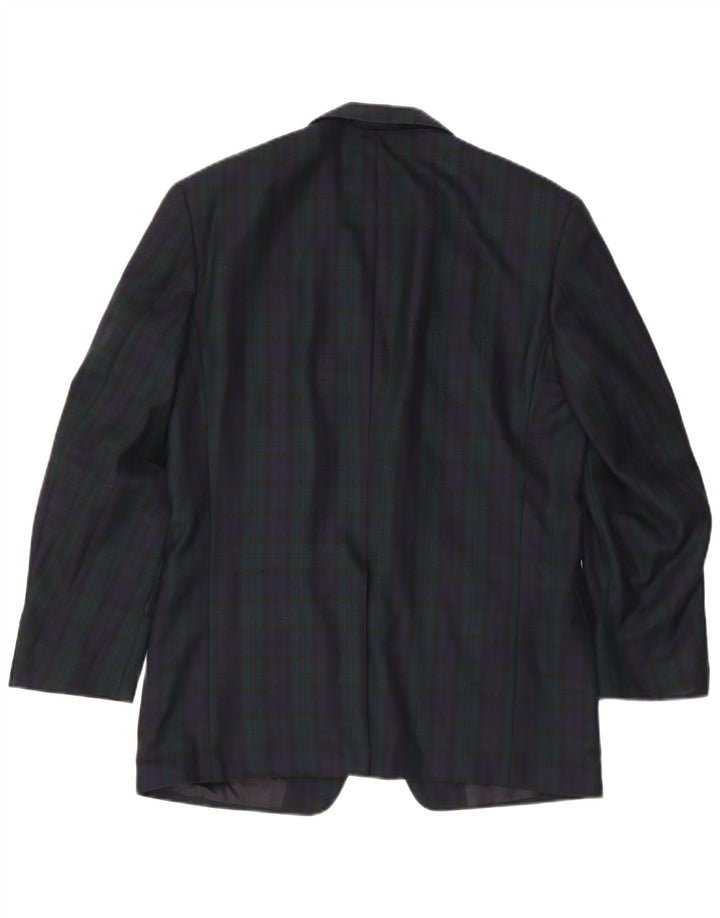 LORO PIANA Mens 3 Button Blazer Jacket UK 38 Medium Green Plaid Classic