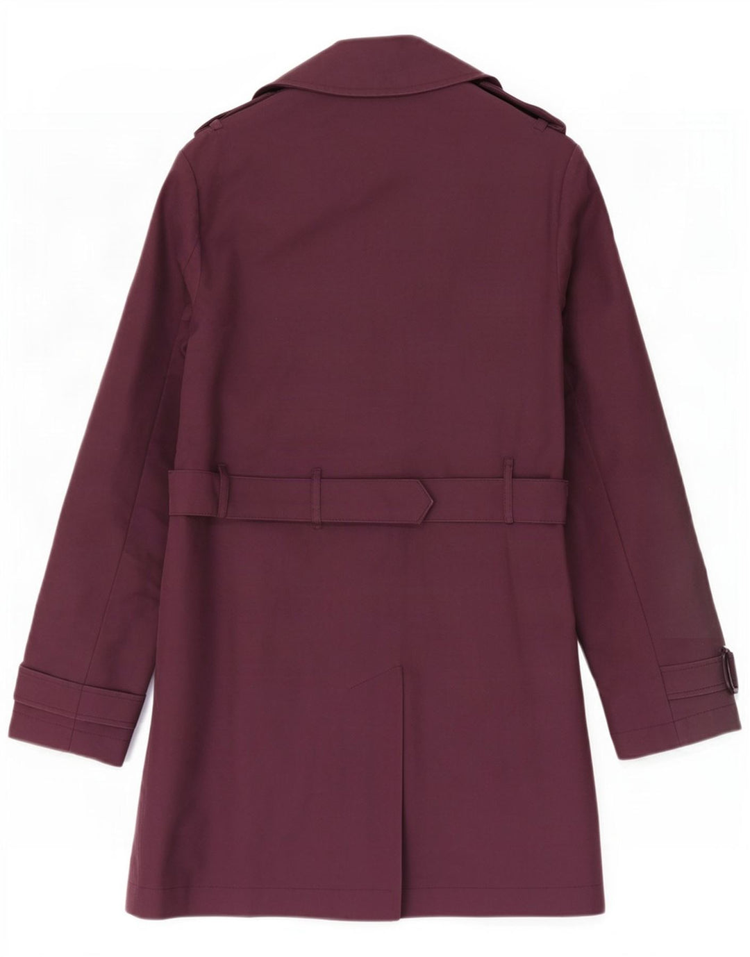 Jack Wills Womens Trench Coat UK 10 Small Maroon Cotton
