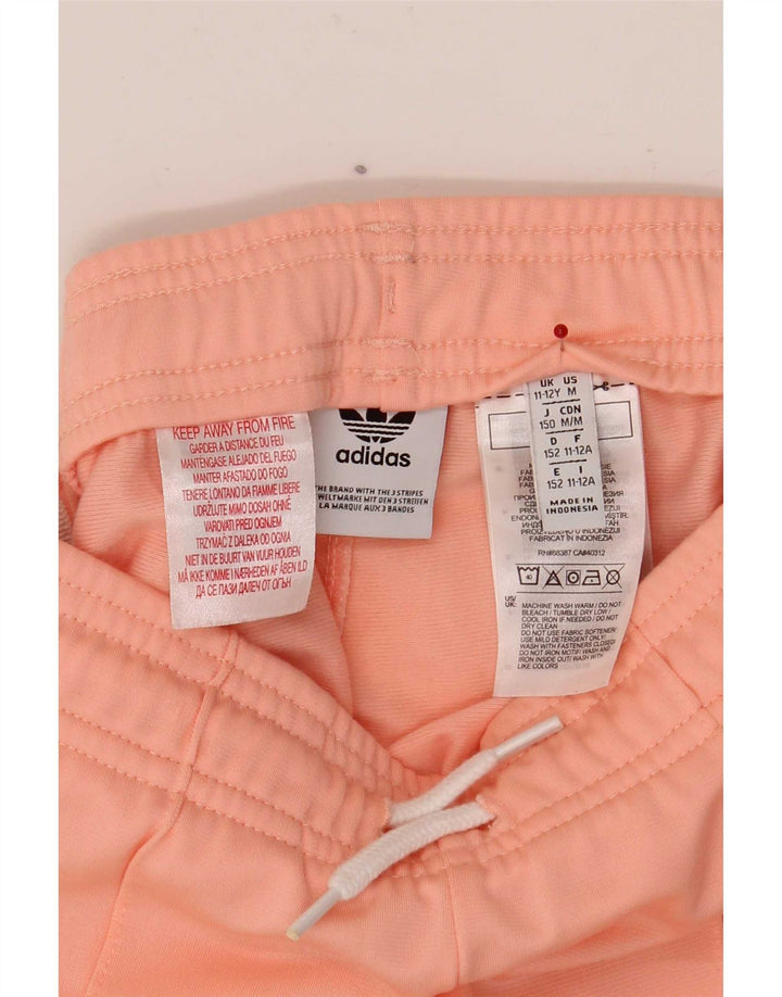 Adidas Girls Tracksuit Trousers 11-12 Years Pink Polyester