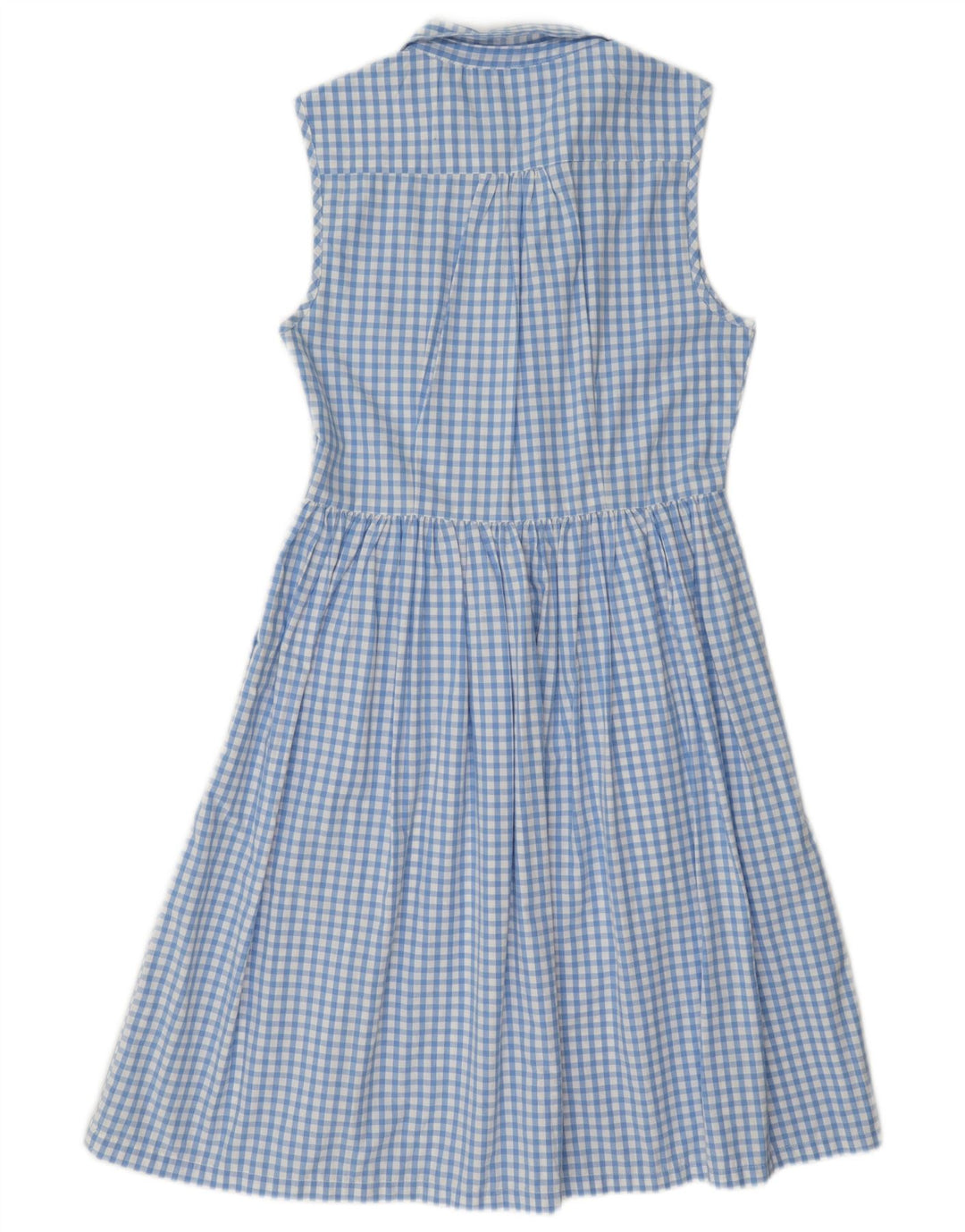 French Connection Womens Sleeveless A-Line Dress UK 10 Small Blue Gingham
