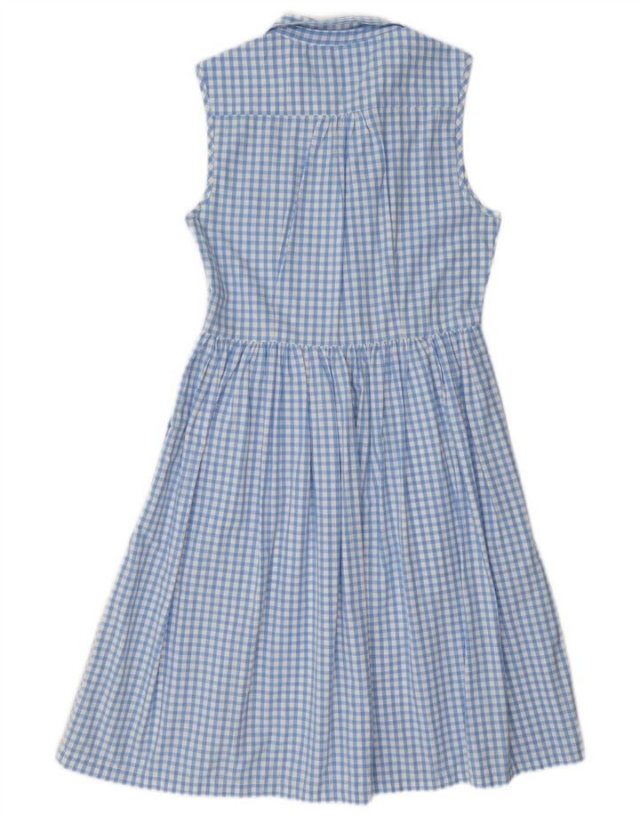 French Connection Womens Sleeveless A-Line Dress UK 10 Small Blue Gingham