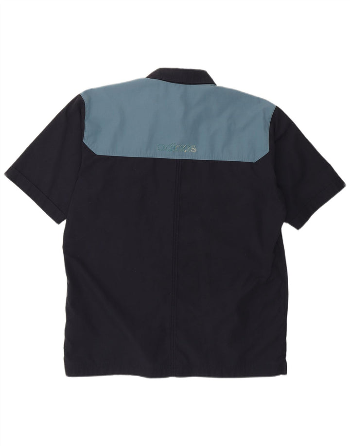 Adidas Mens Graphic Shirt UK 40/42 Medium Navy Blue Colourblock