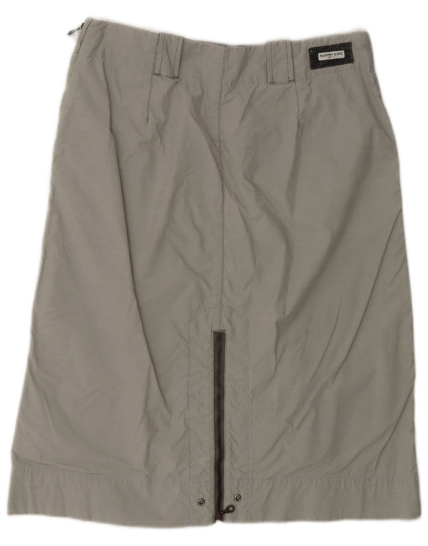 Murphy & Nye Womens Straight Skirt W29 Medium Grey Cotton