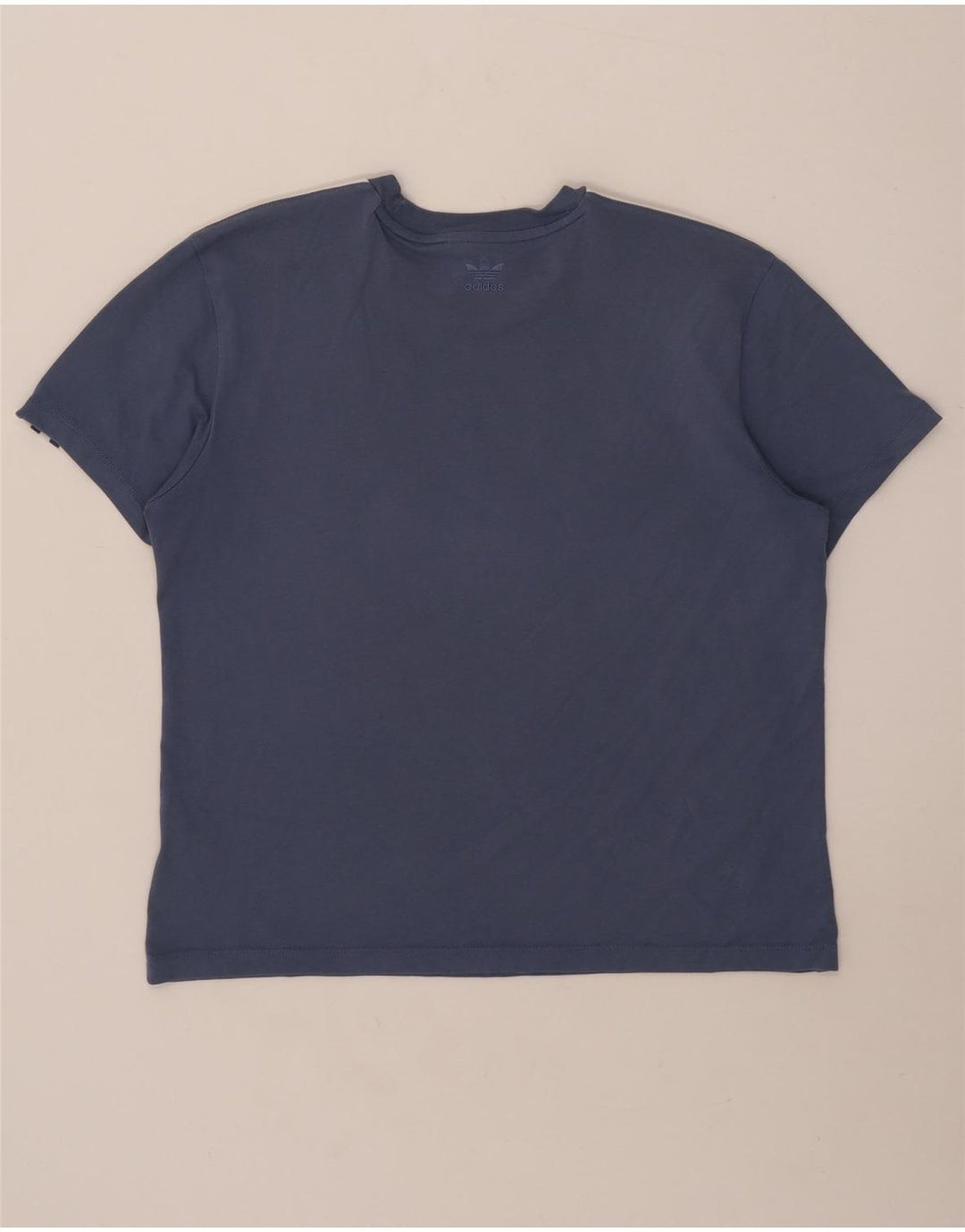 Adidas Womens T-Shirt Top UK 12 Medium Blue Cotton