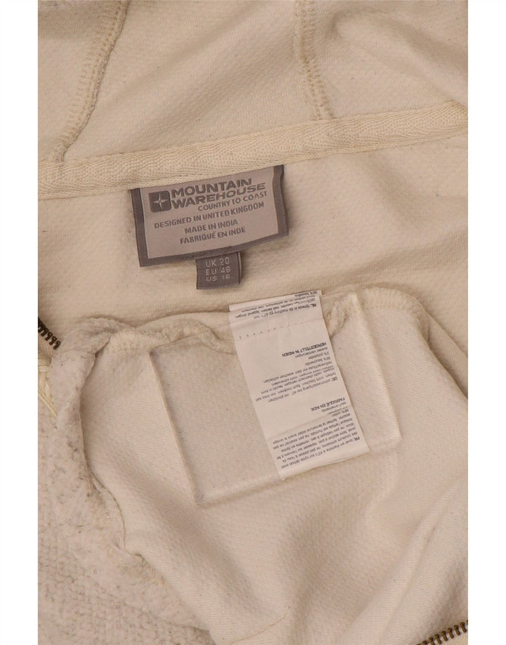 MOUNTAIN WAREHOUSE Womens Zip Hoodie Sweater UK 20 2XL  White Flecked