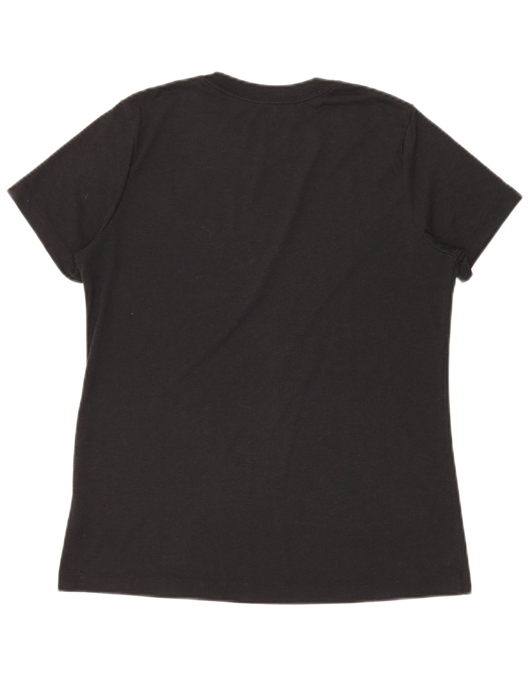 Nike Womens Dri Fit Graphic T-Shirt Top UK 14 Medium Black Polyester