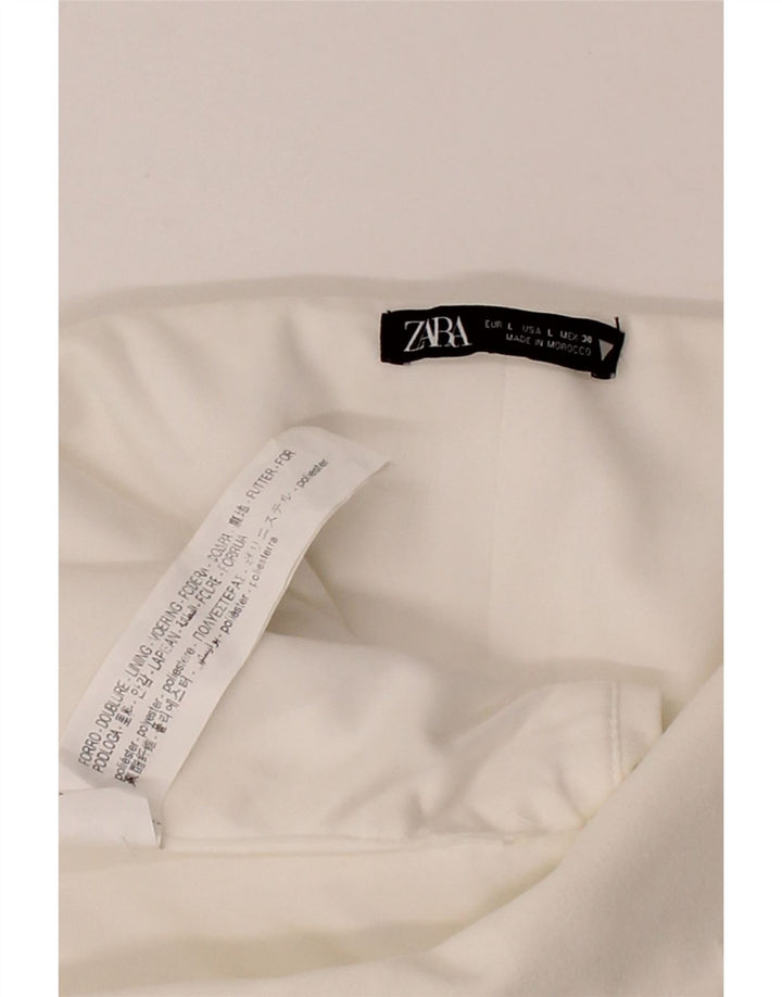 ZARA Womens Corset Top UK 14 Large White Polyester Vintage Zara and Second-Hand Zara from Messina Hembry 
