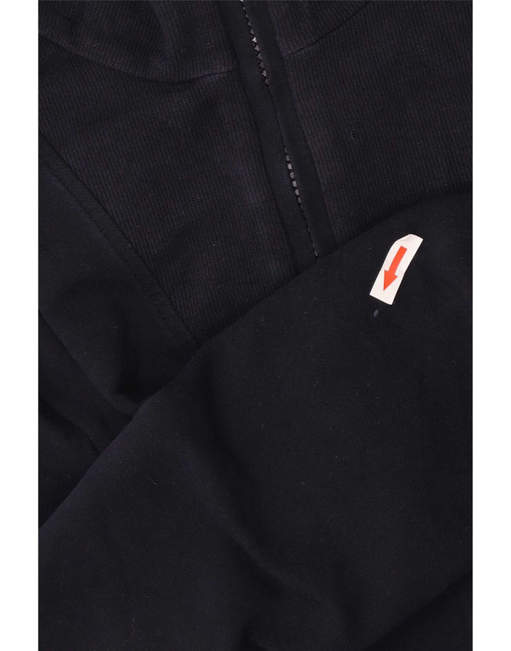 Marks & Spencer Womens Zip Neck Sweatshirt Jumper UK 14 Medium Navy Blue