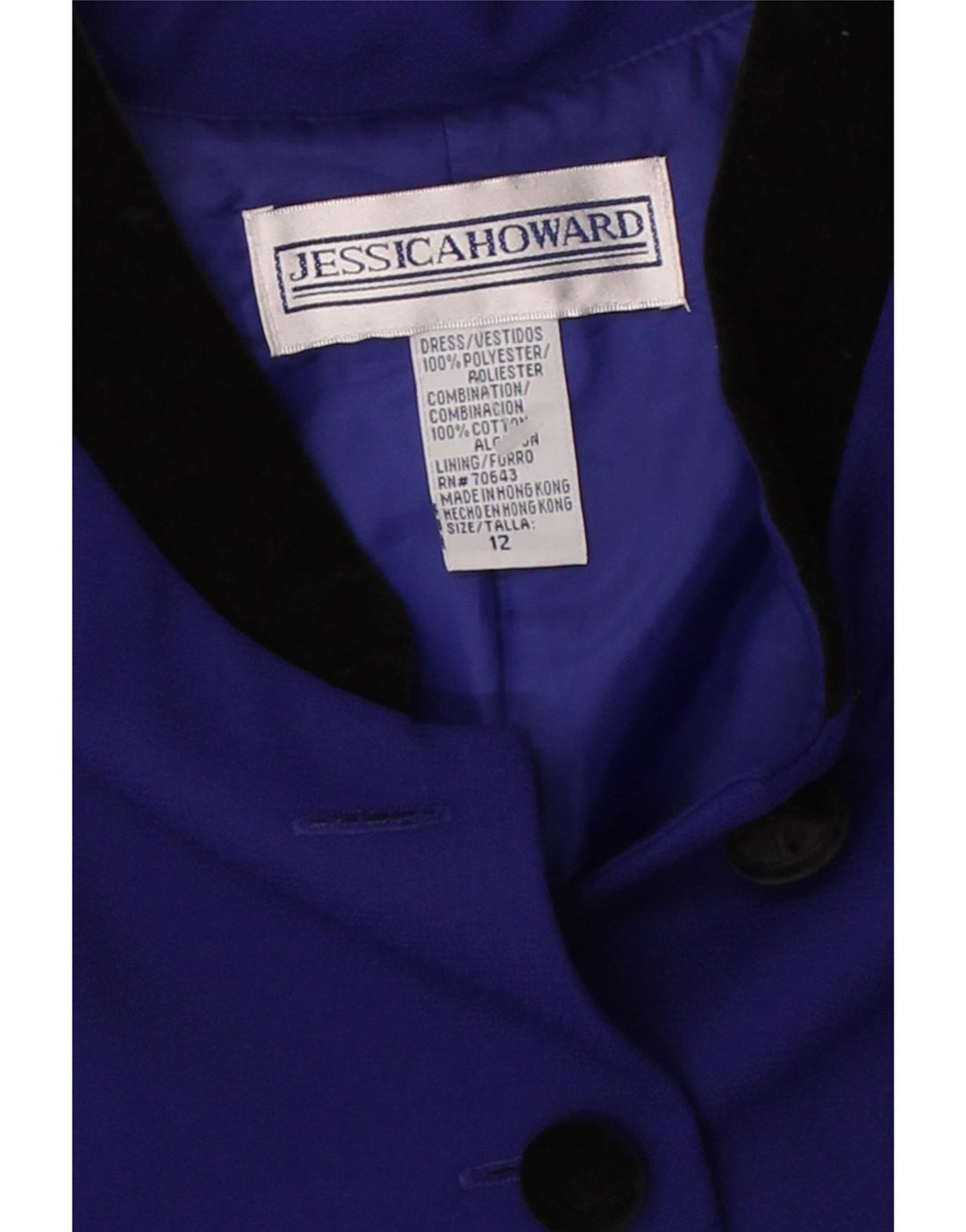 JESSICA HOWARD Womens Shift Dress UK 12 Medium Blue Colourblock Polyester Vintage Jessica Howard and Second-Hand Jessica Howard from Messina Hembry 