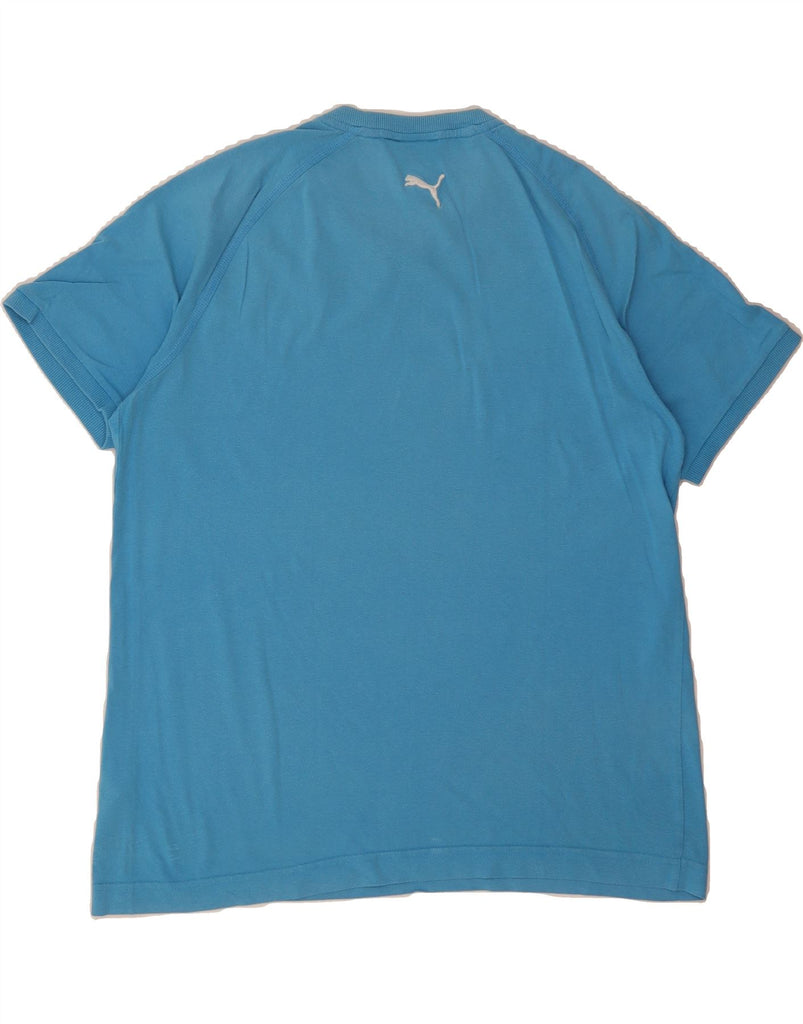 PUMA Mens Graphic T-Shirt Top Large Blue Cotton Vintage Puma and Second-Hand Puma from Messina Hembry 