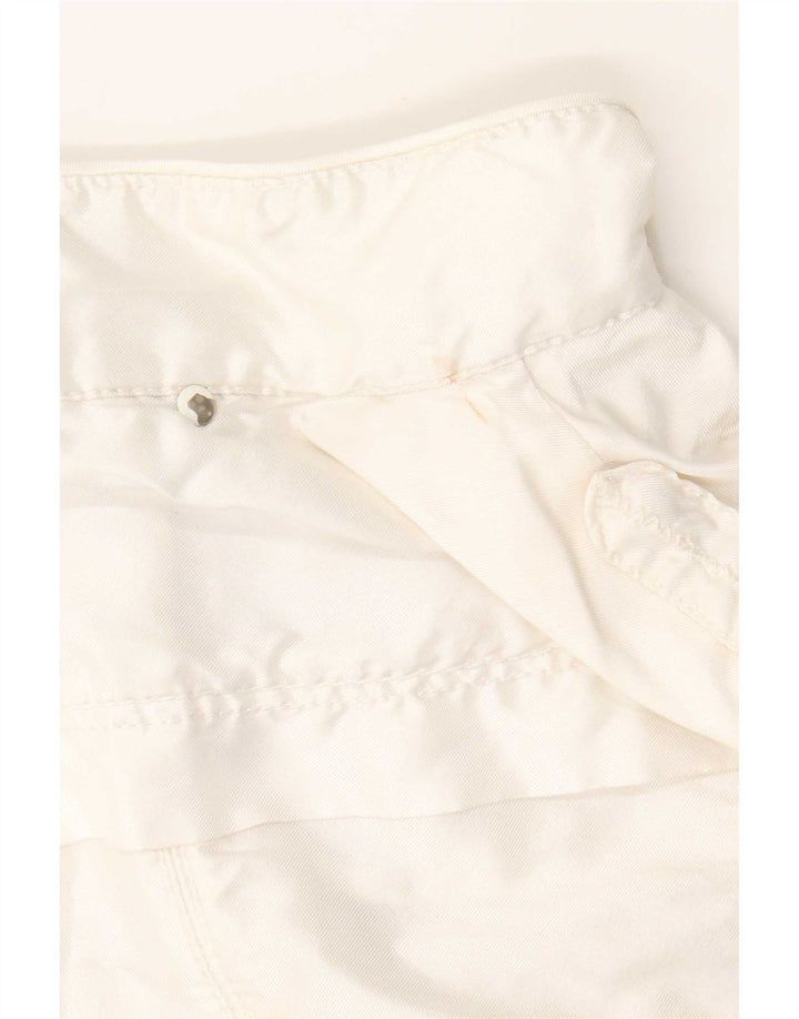PEUTEREY Womens Crop Bomber Jacket IT 40 Small White