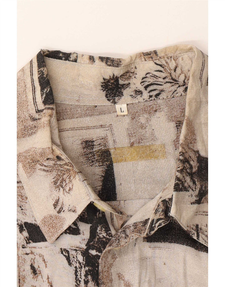 Vintage Mens Shirt Large Multicoloured Floral