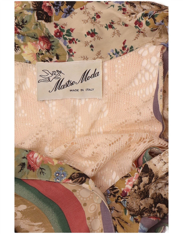 MASTRO MODA Womens Shirt Dress UK 12 Medium Multicoloured Floral