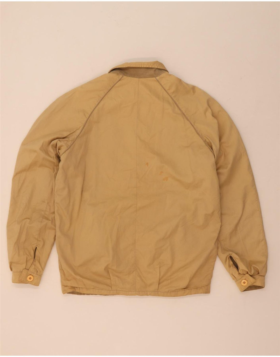 Vintage Mens Reversible Suede Jacket IT 48 Medium Beige Leather