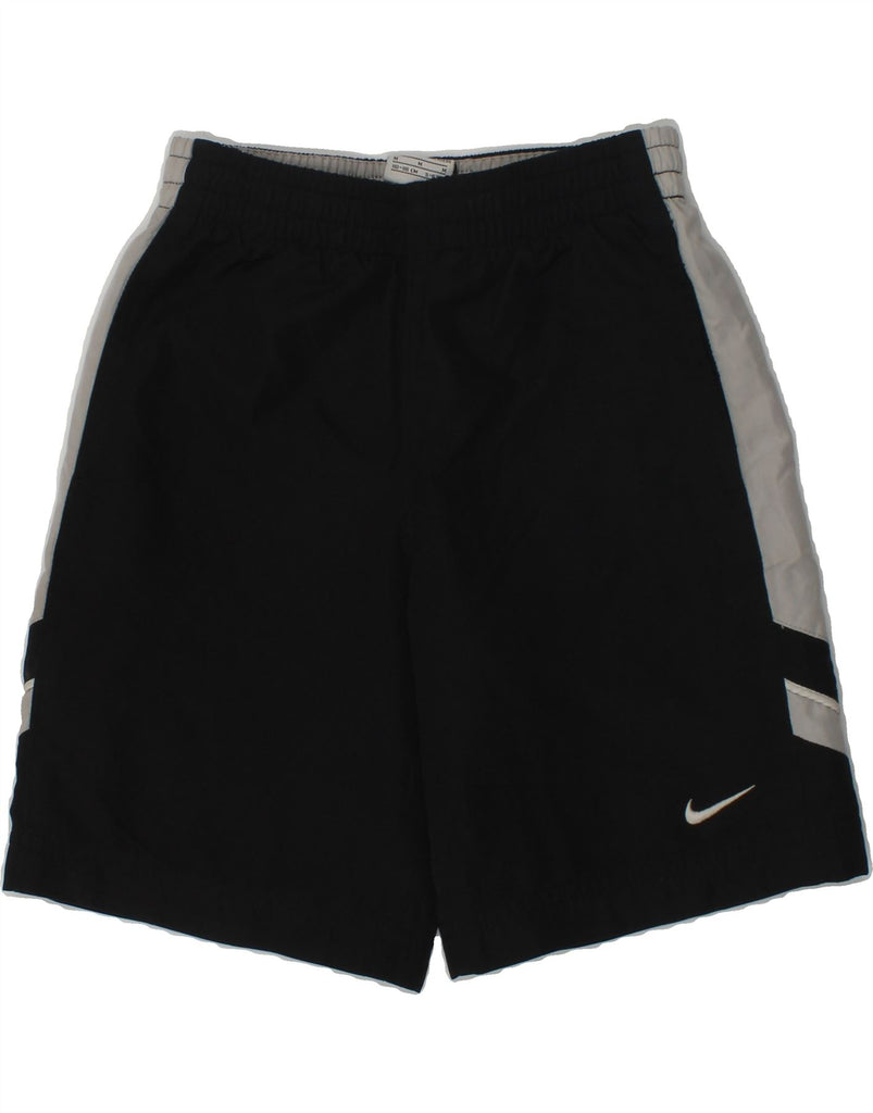 NIKE Boys Sport Shorts 5-6 Years Medium Black Polyester | Vintage Nike | Thrift | Second-Hand Nike | Used Clothing | Messina Hembry 