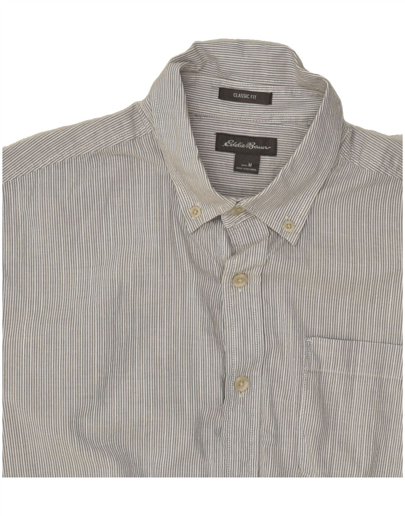 EDDIE BAUER Mens Classic Fit Shirt Medium Grey Striped Cotton | Vintage Eddie Bauer | Thrift | Second-Hand Eddie Bauer | Used Clothing | Messina Hembry 