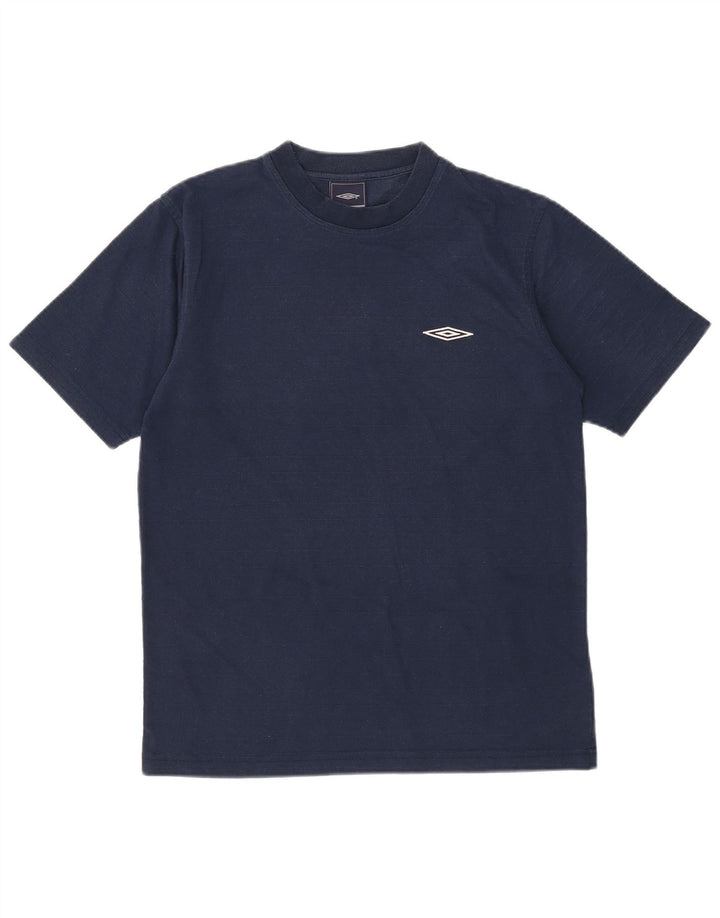 Umbro Mens T-Shirt Top Medium Navy Blue Polyester
