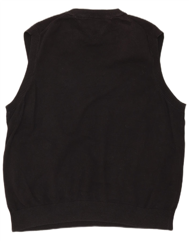 Tommy Hilfiger Mens Vest Tank Top XL Black Cotton