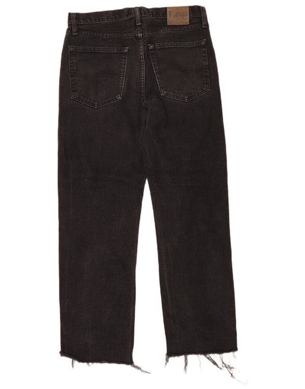 Lee Mens Regular Fit Straight Jeans W32 L30 Black Cotton