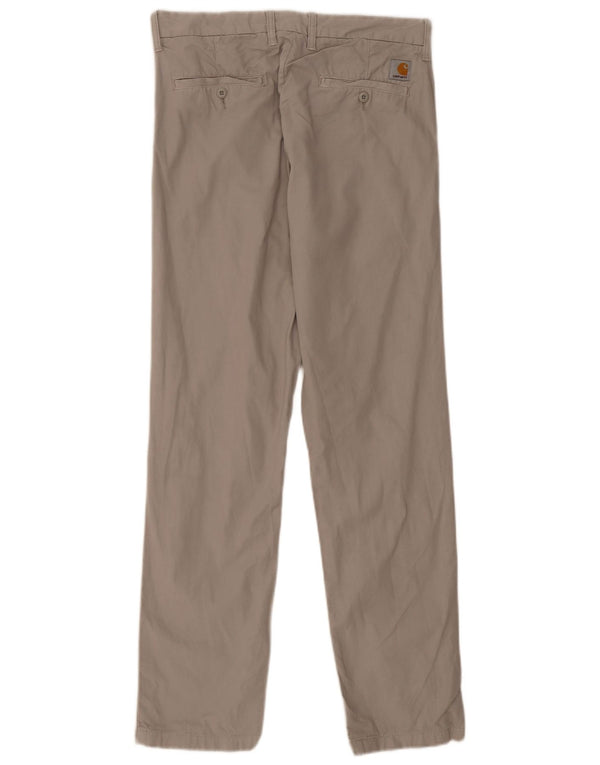 Carhartt Mens Straight Chino Trousers W30 L32 Grey Cotton