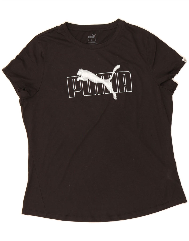 PUMA Womens Graphic T-Shirt Top UK 18 XL Black Polyester Vintage Puma and Second-Hand Puma from Messina Hembry 