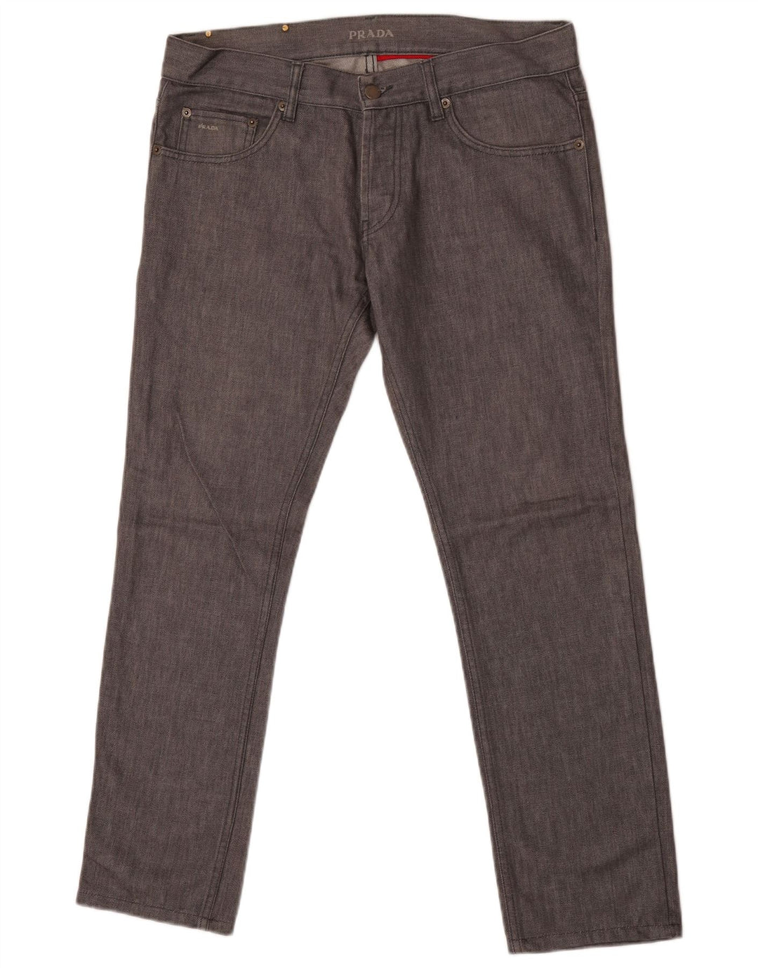 Prada Womens Slim Jeans W32 L29 Grey Cotton