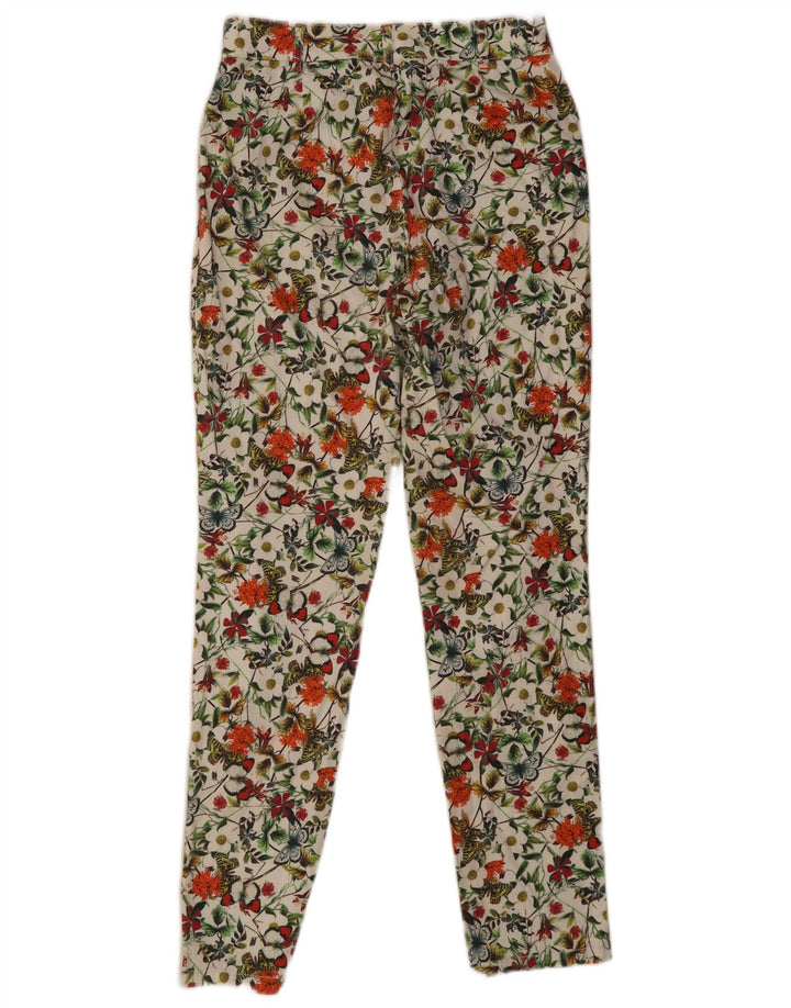 Lloyd's Womens Casual Trousers EU 38 Medium W28 L30 Multicoloured Floral