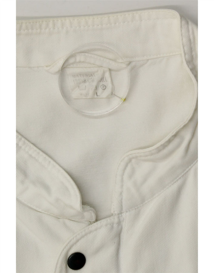 Vintage Mens Utility Jacket UK 40 Large White Cotton