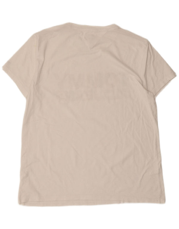 Tommy Hilfiger Mens Graphic T-Shirt Top Large White