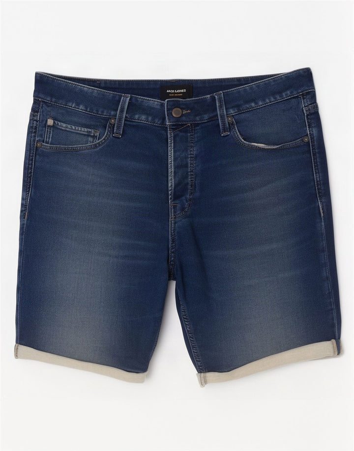 Jack & Jones Mens Denim Shorts Large W34 Blue Cotton
