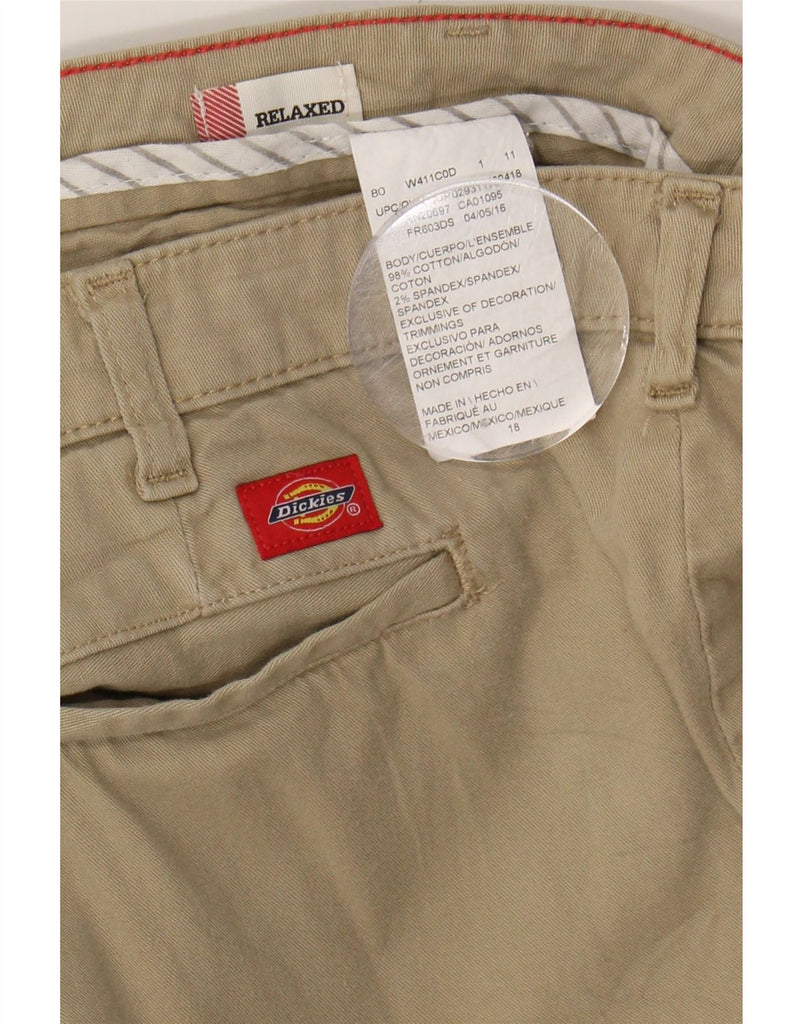 DICKIES Womens Relaxed Fit Cropped Trousers US 18 2XL W40 L24 Beige Cotton Vintage Dickies and Second-Hand Dickies from Messina Hembry 