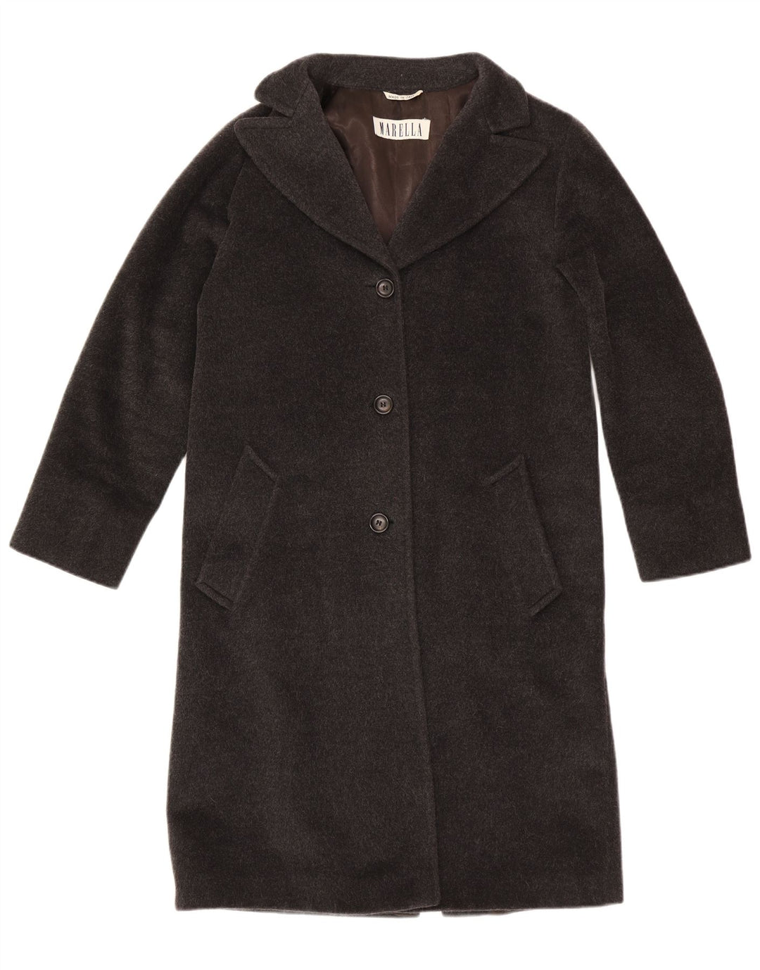 Marella Womens Oversized Overcoat UK 8 Small Grey Wool