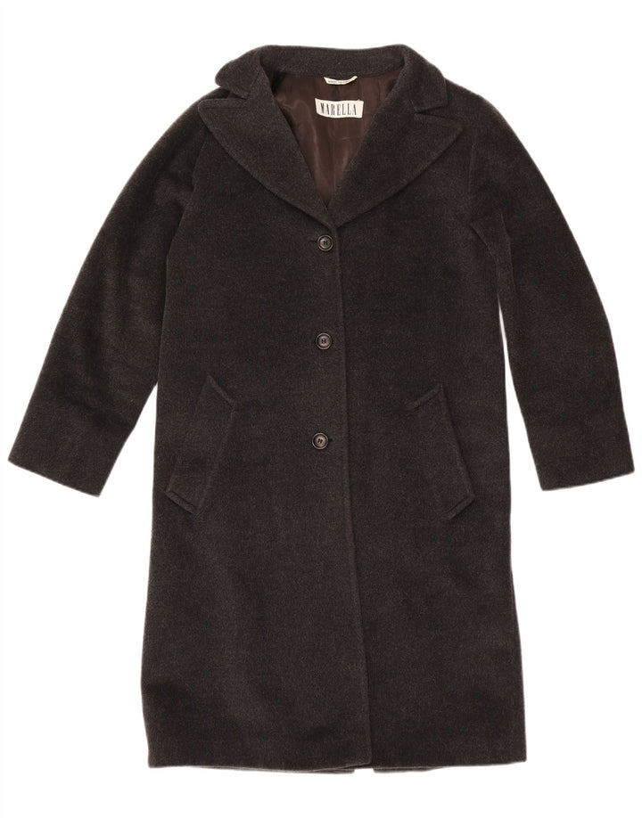 Marella Womens Oversized Overcoat UK 8 Small Grey Wool