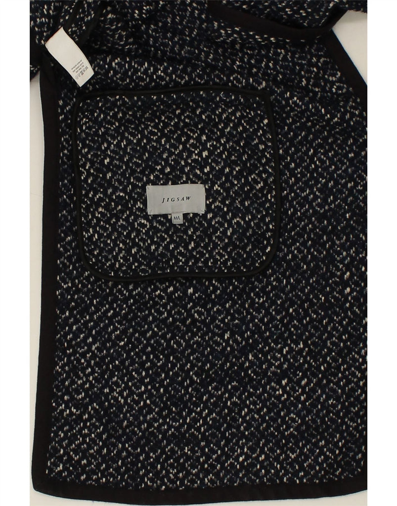 JIGSAW Womens Cardigan Sweater UK 14 Medium Black Flecked Cotton | Vintage Jigsaw | Thrift | Second-Hand Jigsaw | Used Clothing | Messina Hembry 