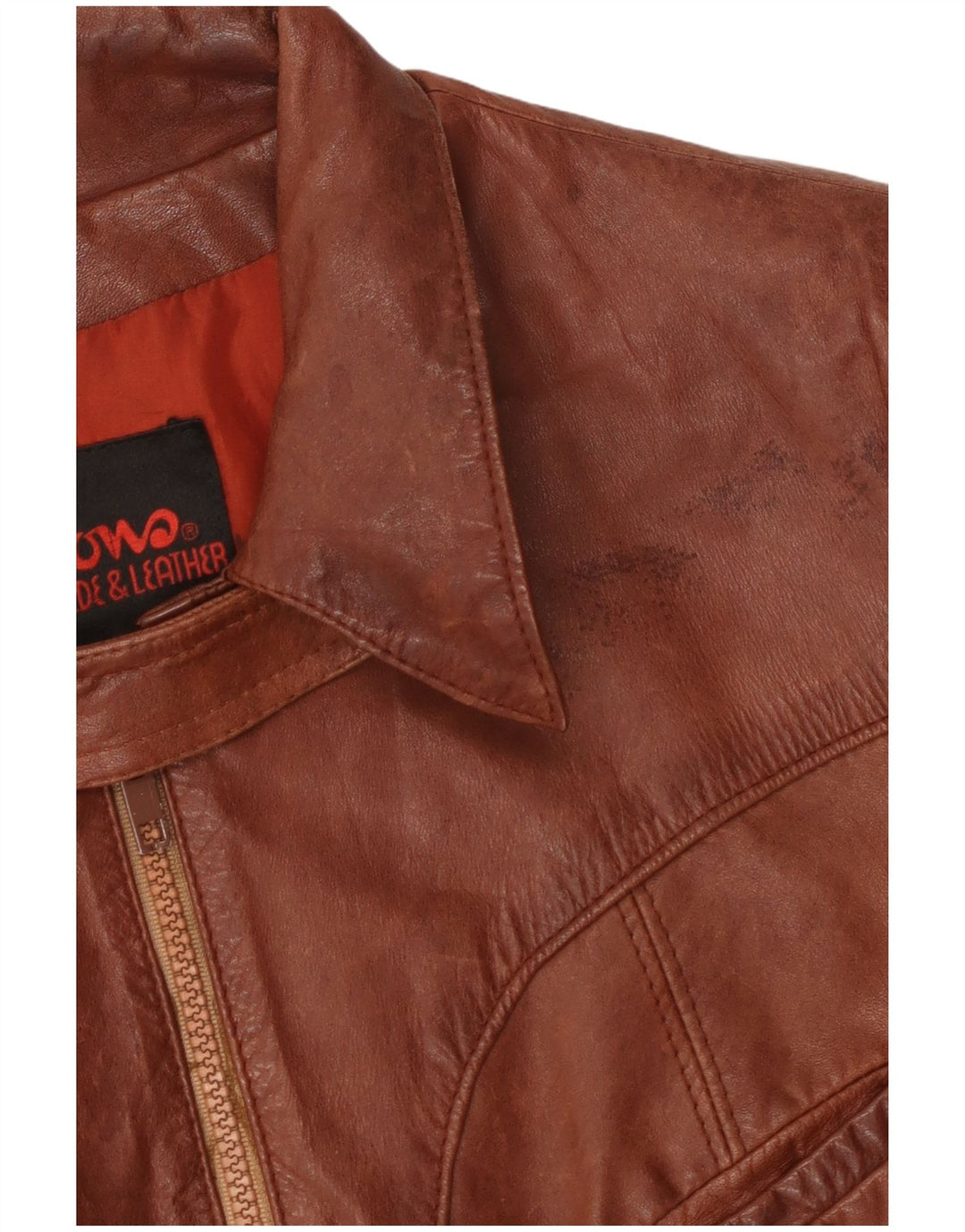 Wilsons Womens Leather Jacket IT 44 Medium Brown Leather