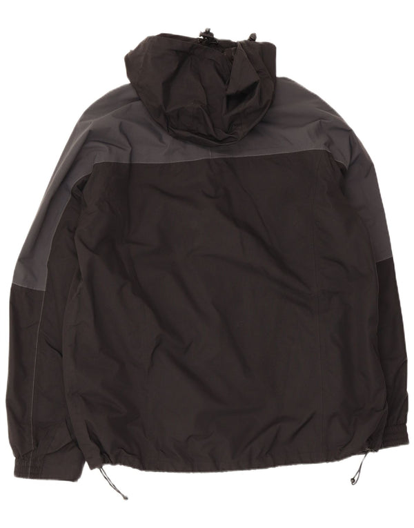 Mountain Warehouse Mens Windbreaker Jacket UK 36 Small Black Colourblock