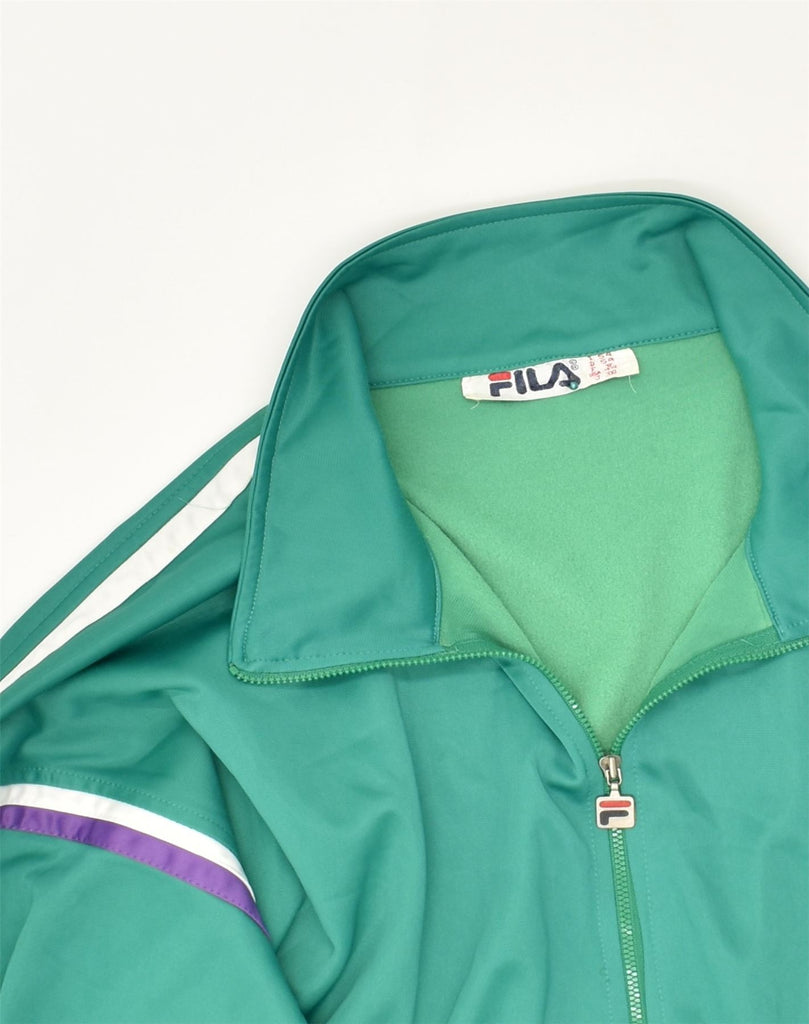 FILA Mens Tracksuit Top Jacket IT 54 XL Green Polyester | Vintage Fila | Thrift | Second-Hand Fila | Used Clothing | Messina Hembry 