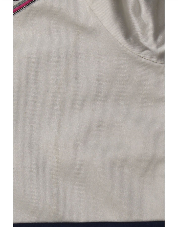 Asics Mens Graphic Tracksuit Top Jacket Medium Navy Blue Colourblock