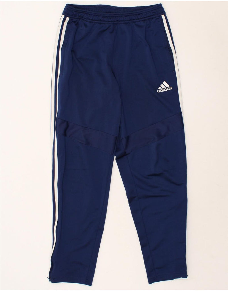 ADIDAS Mens Tracksuit Trousers Small Blue Polyester | Vintage Adidas | Thrift | Second-Hand Adidas | Used Clothing | Messina Hembry 