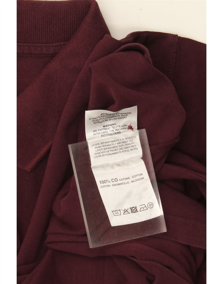 Carrera Mens Regular Polo Shirt 2XL Burgundy Cotton