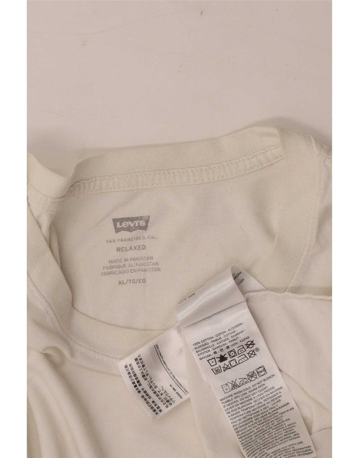 Levi's Mens Graphic T-Shirt Top XL White Cotton