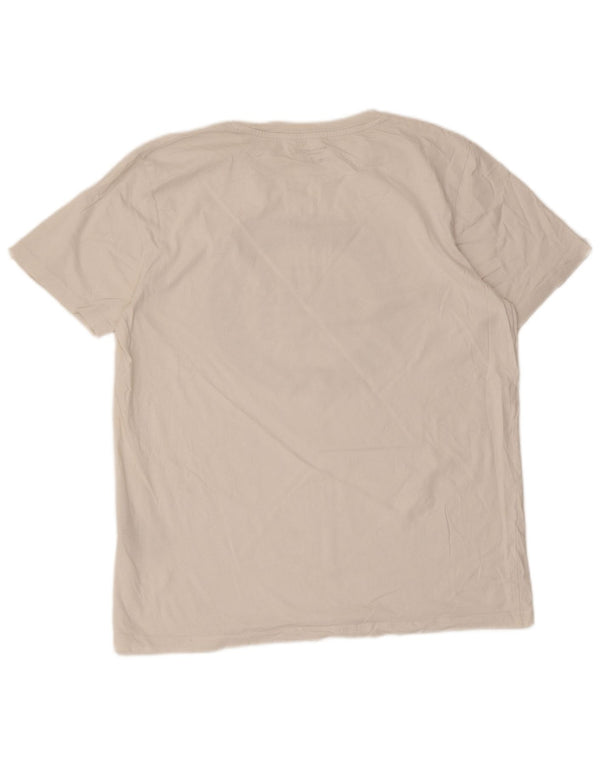 Jack & Jones Mens Graphic T-Shirt Top XL White Cotton