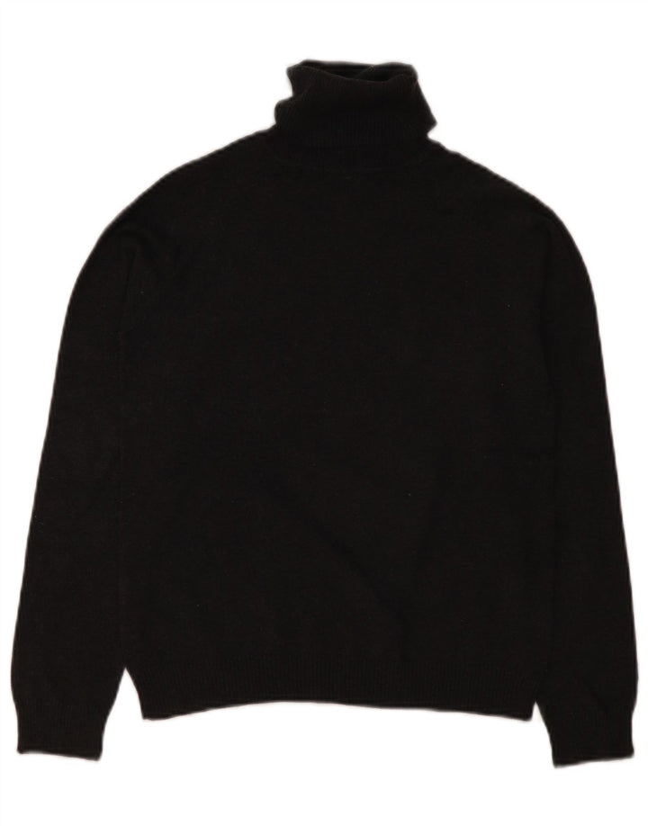Zara Womens Crop Roll Neck Jumper Sweater UK 14 Large Grey
