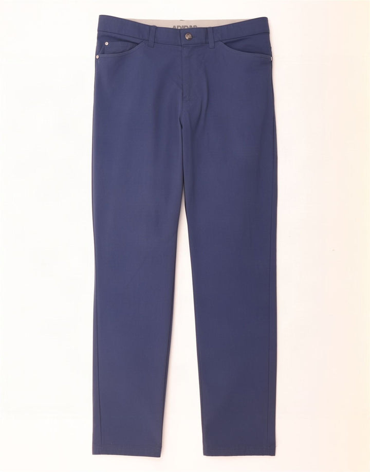 Adidas Mens Slim Casual Trousers W32 L30 Blue Polyamide