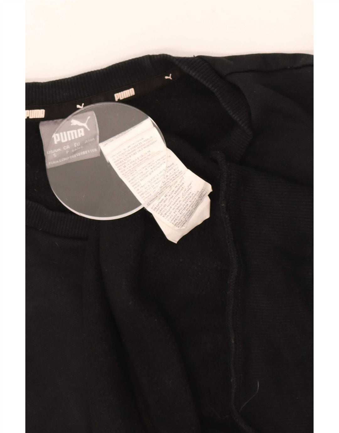 Puma Mens Graphic Sweatshirt Jumper Small Black Cotton
